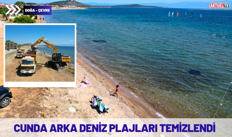 Cunda Arka Deniz Plajları temizlendi