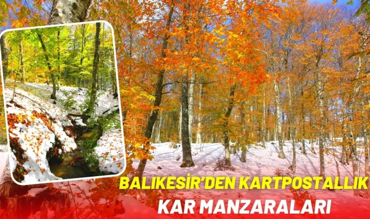 Balıkesir’den Kartpostallık Kar Manzaraları