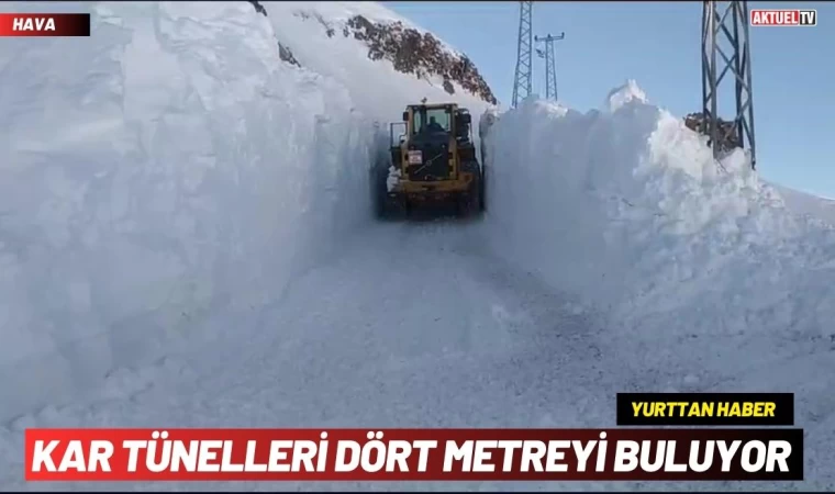 Kar Tünelleri 4 Metreyi Buluyor