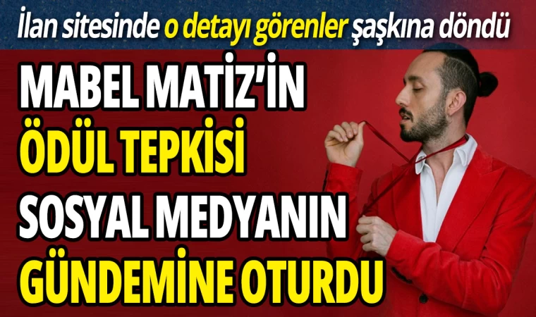 Mabel Matiz’in Ödül Tepkisi Sosyal Medyada Gündem Oldu