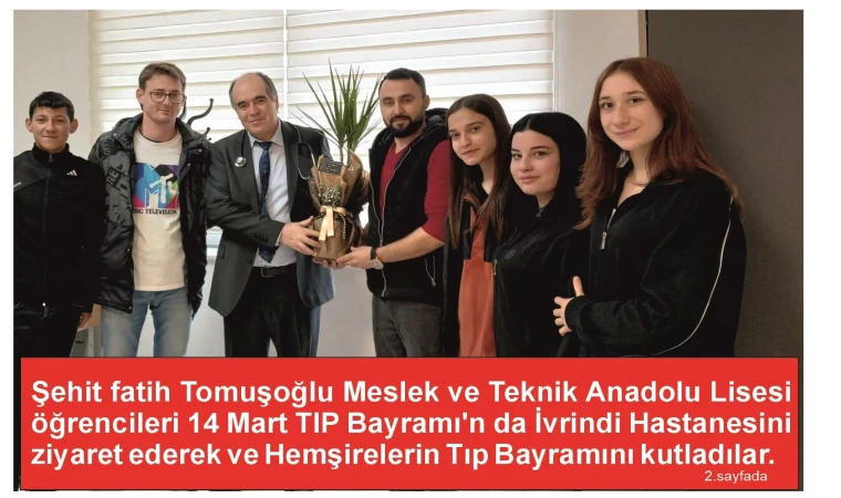 TEKNİK LİSE ÖĞRENCİLERİNDEN TIP BAYRAMI KUTLAMASI