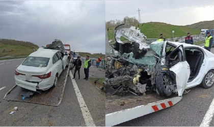 Kuzey Marmara’da feci kaza: Motor, otomobilden ayrılarak yola savruldu