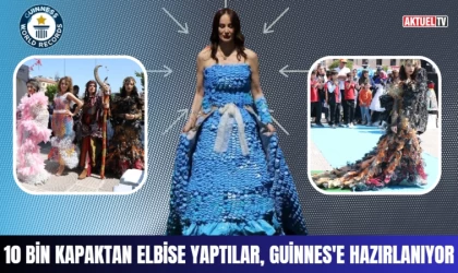 10 bin kapaktan elbise yaptılar , Guinness'e hazırlanıyorlar