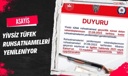 Yivsiz Tüfek Ruhsatnameleri Yenileniyor