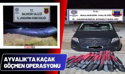 Ayvalık’ta Kaçak Göçmen Operasyonu