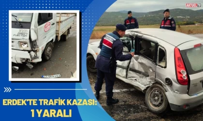Erdek'te Trafik Kazası: 1 Yaralı