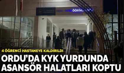 Ordu’da KYK Yurdunda Asansör Halatları Koptu