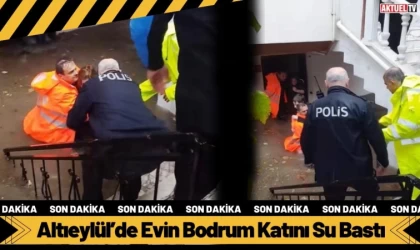 Altıeylül’de Evin Bodrum Katını Su Bastı