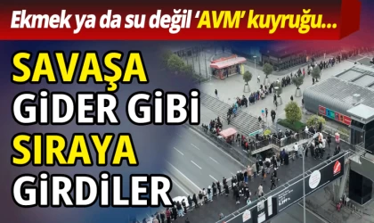 Ekmek ya da Su Değil ‘AVM’ Kuyruğu! Savaşa Gider Gibi Sıraya Girdiler