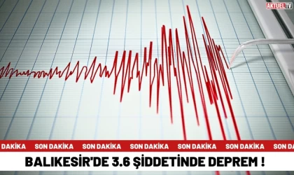 Balıkesir'de 3.6 Şiddetinde Deprem Korkuttu