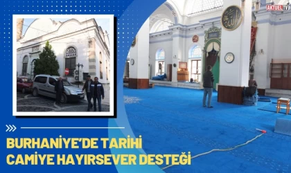 Burhaniye’de Tarihi Camiye Hayırsever Desteği