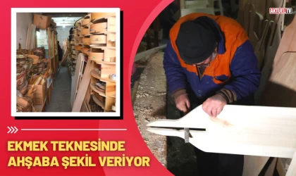 Ekmek Teknesinde Ahşaba Şekil Veriyor