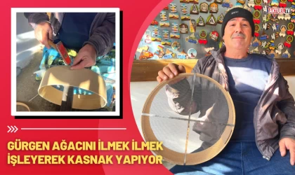 Gürgen Ağacını İlmek İlmek İşleyerek Kasnak Yapıyor