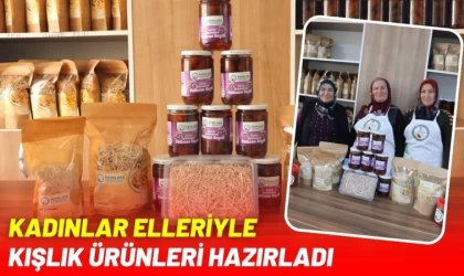 Kadınlar Elleriyle Kışlık Ürünleri Hazırladı