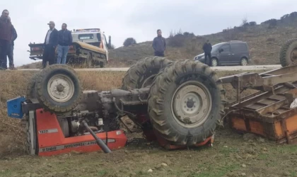 Sungurlu’da traktör devrildi: 1 yaralı