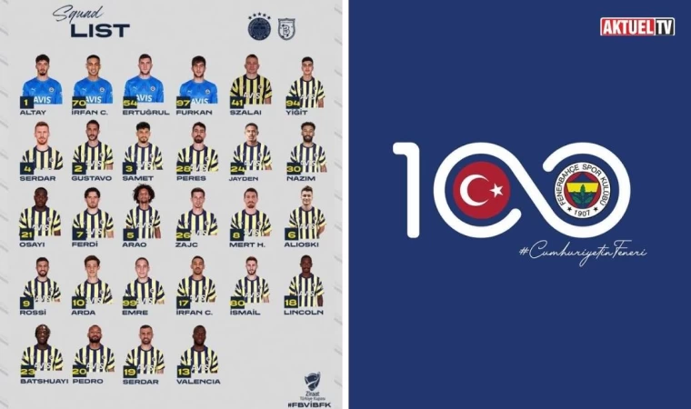 Fenerbahçe’nin, Başakşehir maçı kamp kadrosu belli oldu