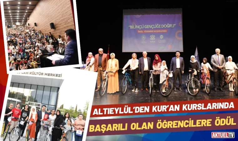 Altıeylül’den Kur’an Kurslarında Başarılı Olan Öğrencilere Ödül