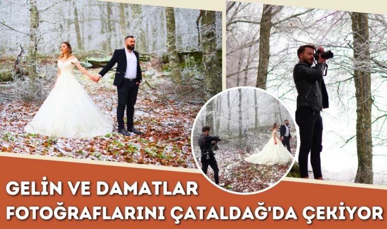 Gelin Ve Damatlar Fotoğraflarını Çataldağ'da Çekiyor