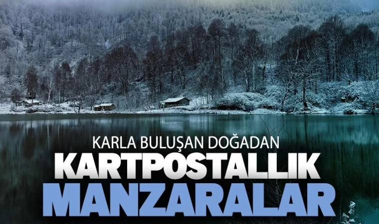 Karla Buluşan Doğadan Kartpostallık Manzaralar