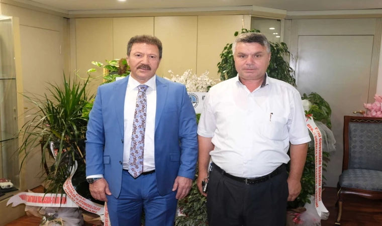 ÇAĞLAYAN ŞOFÖRLERİN YENİ BAŞKANINI ZİYARET ETTİ