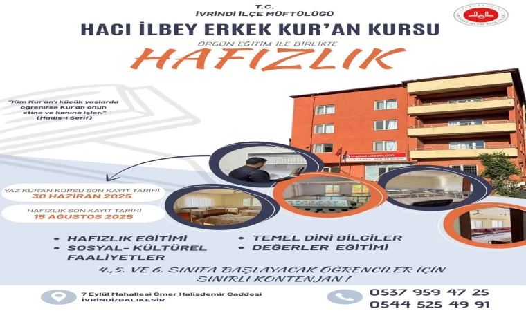 İVRİNDİ’DE HAFIZLIK EĞİTİMİNE YENİDEN BAŞLANIYOR