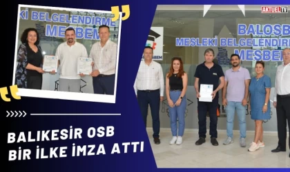 Balıkesir OSB Bir İlke İmza Attı