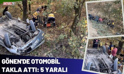 Gönen'de Otomobil Takla Attı: 5 Yaralı