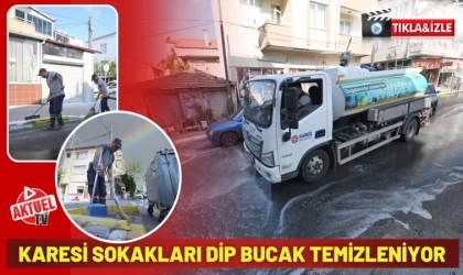 Karesi Sokakları Dip Bucak Temizliyor