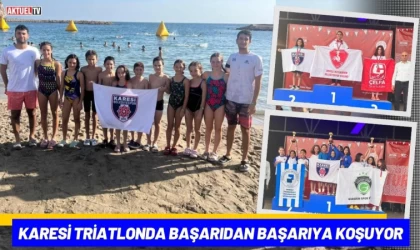 Karesi Triatlonda Yine Başarıya Koştu