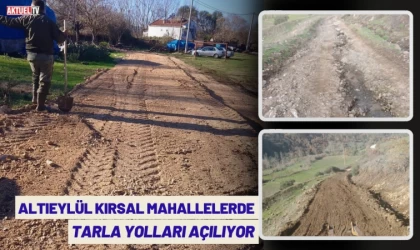 Altıeylül Kırsal Mahallelerde Tarla Yolları Açılıyor