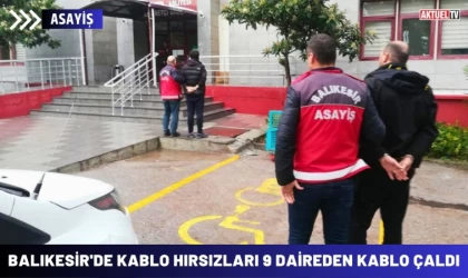 Balıkesir'de Kablo Hırsızları 9 Daireden Kablo Çaldı