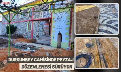 Dursunbey Camisinde Peyzaj Düzenlemesi Sürüyor