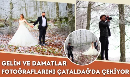 Gelin Ve Damatlar Fotoğraflarını Çataldağ'da Çekiyor