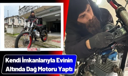 Kendi İmkanlarıyla Evinin Altında Dağ Motoru Yaptı