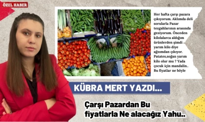 Yazarımız Kübra Mert Bu Hafta Pazar Alışverişinin Pahalı Olduğunu Yazdı