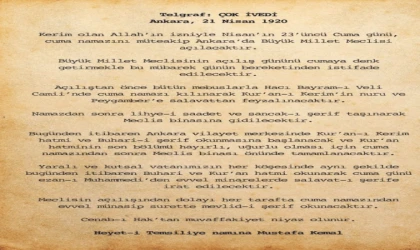 Bu ülkeyi kuran esas irade budur